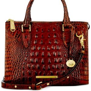 New Brahmin Handbag Pecan Color + Protection Storage Casing